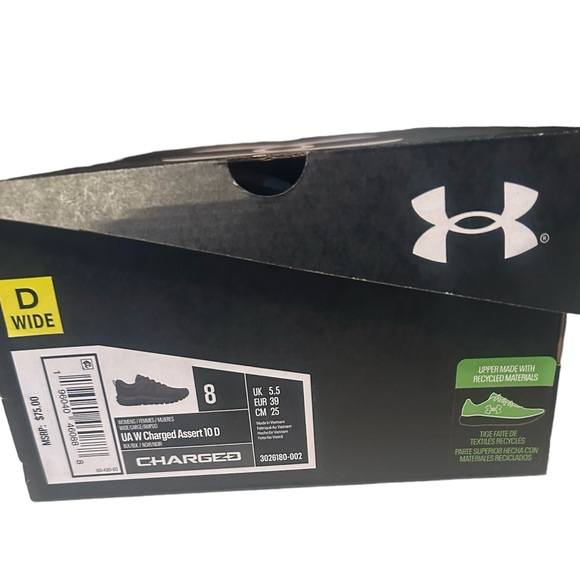 Women’s Under Armour wide Charged Assert sneakers size 8, NIB - Picture 4 of 6